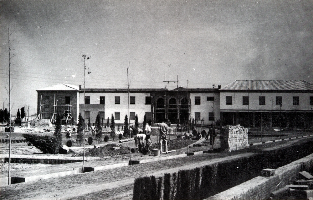 Construcción del Sanatorio en el año 1949
